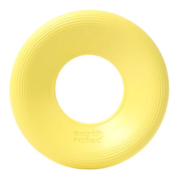 Earth Rated Small Fly Disc Dog Toy Yellow Tough Chew Frisbee Floating Fetch Toss - Picture 2 of 6